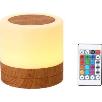 OEM Luz Nocturna Led Rgb Con Mando A Distancia, 1500 Mah, Usb, Blanca