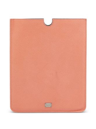 Dolce & Gabbana leather iPad case - women - Leather/Leather - One Size - Orange