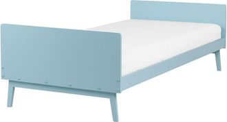 Beliani Beliani - Letto singolo a doghe in legno di pino azurro 90 x 200 cm Bonnac