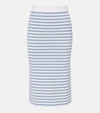 Max Mara Gennaio striped midi skirt