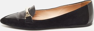 Tod's Tods Black Suede And Leather Slip On Loafers