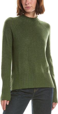 Fort&eacute; Cashmere Basic Trim Low Funnel 100% Cashmere Pullover