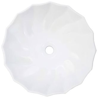 Berkfield Home Charming Wash Basin 46x17 cm Ceramic White