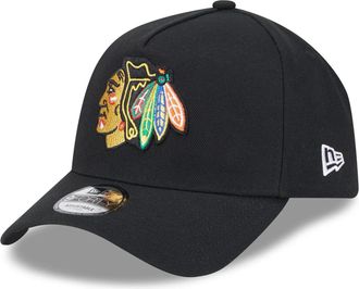 New Era Chicago Blackhawks NHL Injection Black 9Forty Adjustable A-Frame Cap