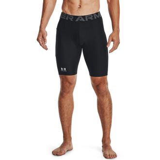 Under Armour Trainingsshorts UNDER ARMOUR UA HG ARMOUR LNG SHORTS, Damen, Gr. XXL, N-Gr, weiss (schwarz,, wei&szlig;), Obermaterial: 79% Polyester, 21% Elasthan, Hosen T