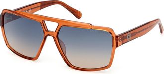 Guess GU00223 42X Mens Sunglasses Orange Size 61