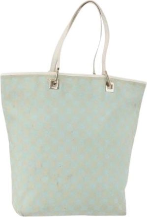 Gucci Pre-owned Canvas Tote Bag - Dames - Vintage Shopper - Groen - ONE Size - Vintage