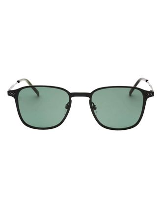 Tommy Hilfiger Mens Tommy Hiliger Green Lens Matte Black Sunglasses - Size: ONE size