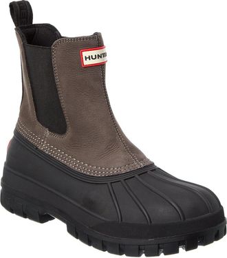 Hunter Leather & Rubber Boot