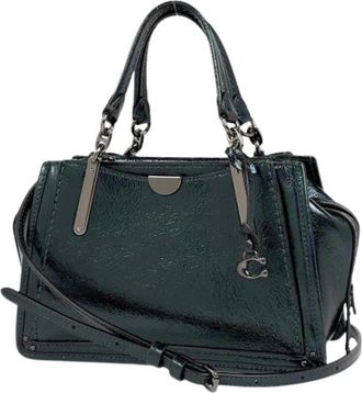 Coach Pre-owned Handbags, female, Green, Size: ONE SIZE Pre-owned Leather Shoulder Bag