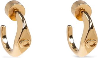 Coach logo detail earrings - Gold