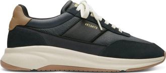 Axel Arigato Black Genesis Neo Runner Leather Suede Accents Sneakers