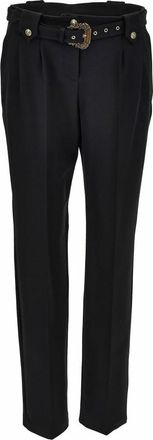 Versace Jeans Couture Slim-fit Broeken - Dames - Slim Fit Broeken - Zwart - L - Leer - Broeken
