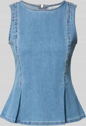 MY ESSENTIAL WARDROBE Top mit U-Boot-Ausschnitt Modell Lara in Blau, Gr&ouml;&szlig;e 34
