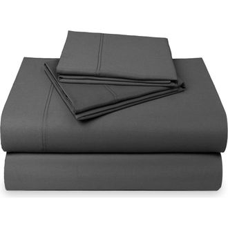 California Design Den Hotel Luxe 800 Thread Count 100% Cotton Sateen Sheet Set in Grey at Nordstrom, Size Queen