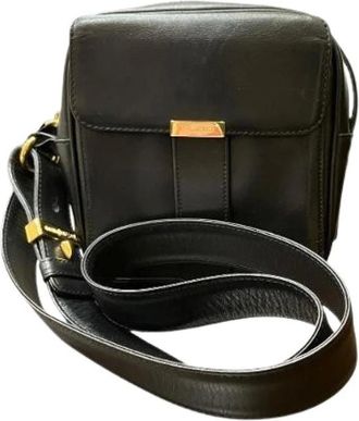 Saint Laurent Pre-owned Cross Body Bags, female, Black, Size: ONE SIZE Pre-owned Vintage Leather Shoulder Bag