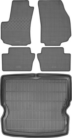 OEM Juego De Alfombrillas De Goma Para Coche Y Maletero Para Opel Zafira B Minivan (2005-2012)