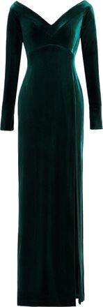 Saiid Kobeisy Velvet Long Fitted Dress
