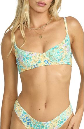 Billabong Morning Swell Helena Underwire Bikini Top in Blue Multi at Nordstrom Rack, Size X-Small