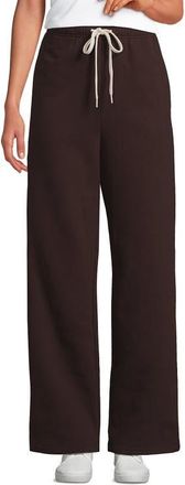 Lands End Tall Serious Sweats High Rise Relaxed Straight Leg Pants - Set Bottom in Rich Seal Brown at Nordstrom, Size Xx-Small