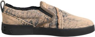 Dolce & Gabbana Beige Katoenen Instap Sneakers - Heren - Sneakers - Beige - 44 EU - Katoen - Schoenen