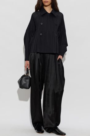 Pleats Please Issey Miyake Pleated Jacket, Womens, Black