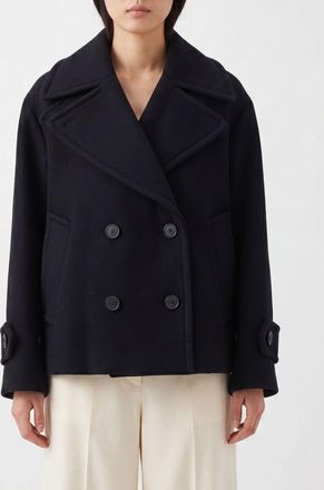 Chlo&eacute; Caban doppiopetto in misto lana con spalle scese