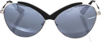 Frankie Morello Black Metallic Fibre Womens Sunglass