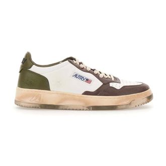 Autry Vintage Mens Trainers White Brown Green