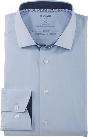 Olymp Olymp, Overhemden, Heren, Blauw, L, Katoen, Blauw Zakelijk Overhemd