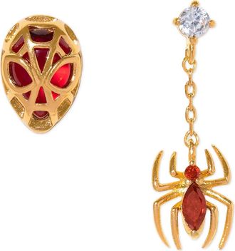 Girls Crew Marvels Spiderman Mismatched Stud Earrings in Gold at Nordstrom