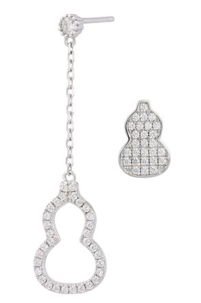 Savvy Cie Jewels RHODIUM PLATED GUITAR MIX MATCH STUD EARRING