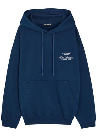Cole Buxton International Hooded Logo-embroidery Cotton Sweatshirt - Navy - XL