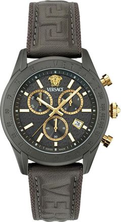 Versace Horloges - Heren - Horloges - Zwart - ONE Size - Leer - Accessoires