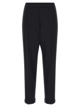 Alberto Biani Black Tailored Flat Front Pants