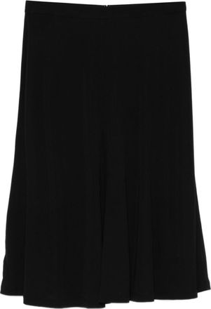 Toteme Black Solid Midi Skirt