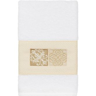 Linum Home Textiles Vivian Embellished Hand Towel - White at Nordstrom Rack