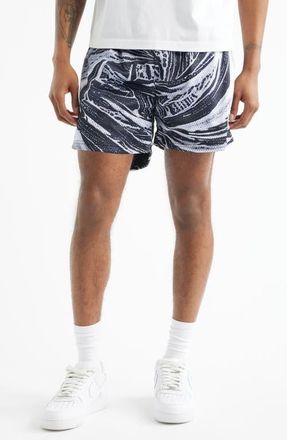 Overtime Splash Mesh Shorts in Black at Nordstrom, Size X-Large