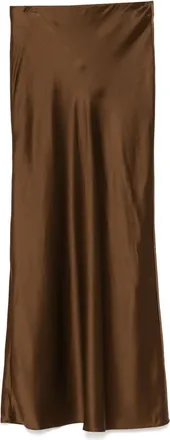 Frame Denim silk skirt - women - Silk - M - Brown