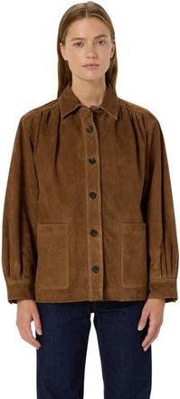 Gerard Darel Nomelie Suede Jacket in Straw at Nordstrom, Size Medium