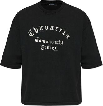 Willy Chavarria Chavarria Community Center Buffalo Tee - Heren - T-shirts - Zwart - M - Katoen - Tops