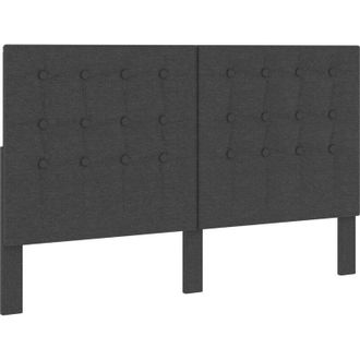 vidaXL Testiera Letto Trapuntata Grigio Scuro in Tessuto 180x200 cm vidaXL