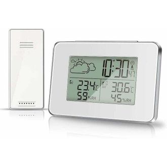 OEM Estaci&oacute;n Meteorol&oacute;gica Inal&aacute;mbrica - Term&oacute;metro E Higr&oacute;metro Para Interiores Y Exteriores - Con Sensor Exterior - Pantalla Lcd - Monitor Digital De Te