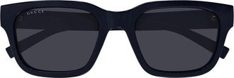 Gucci GG1857S001 Rectangle Full Rim Sunglasses - Black