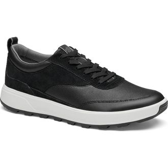 Johnston & Murphy Lucas Sneaker in Black Full Grain/Suede at Nordstrom, Size 10.5