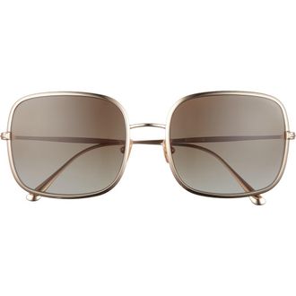 Tom Ford Keira 54mm Polarized Square Sunglasses in Shiny Rose Gold /Brown Lenses at Nordstrom Rack