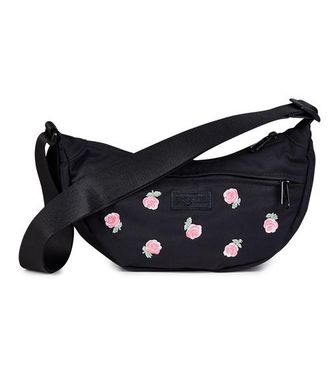 Jansport Unphased Crossbody Small FX in Just A Rose Embroidery Black at Nordstrom