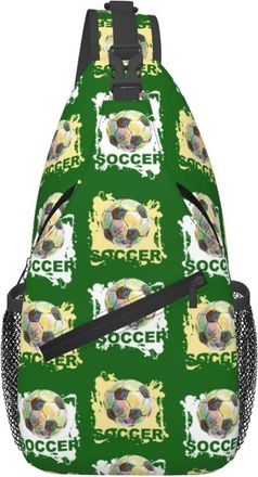 Generic Color Soccer Balls Sling Bag Trendy Cross Body Bag Anti Theft Sling Backpack For Casual Women Workout