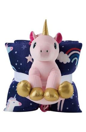 VCNY Home Travel Throw Blanket, Accent Pillow & Stuffed Toy Set in Blue/purple at Nordstrom Rack