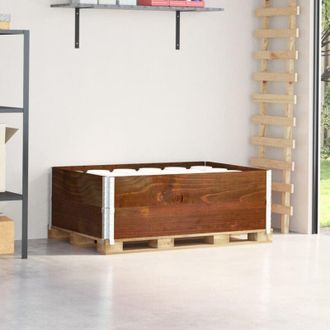 vidaXL vidaXL Paretali per Pallet 2pz Marroni 120x80cm Legno Massello di Pino